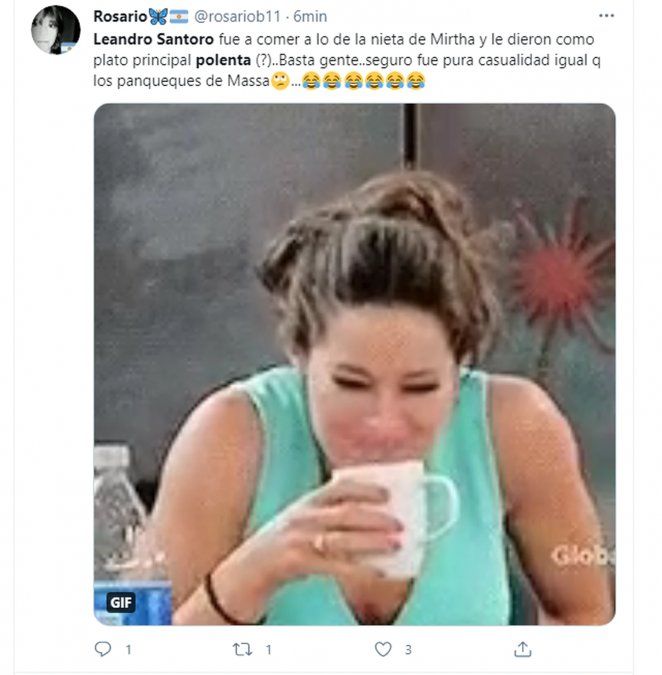 El legislador, Leandro Santoro cenó polenta en