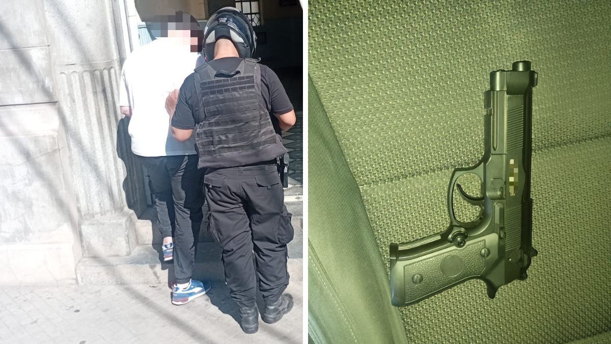 Al detenido se le secuestró la camioneta y una réplica de arma de fuego tras el violento hecho en el centro de Santa Fe.
