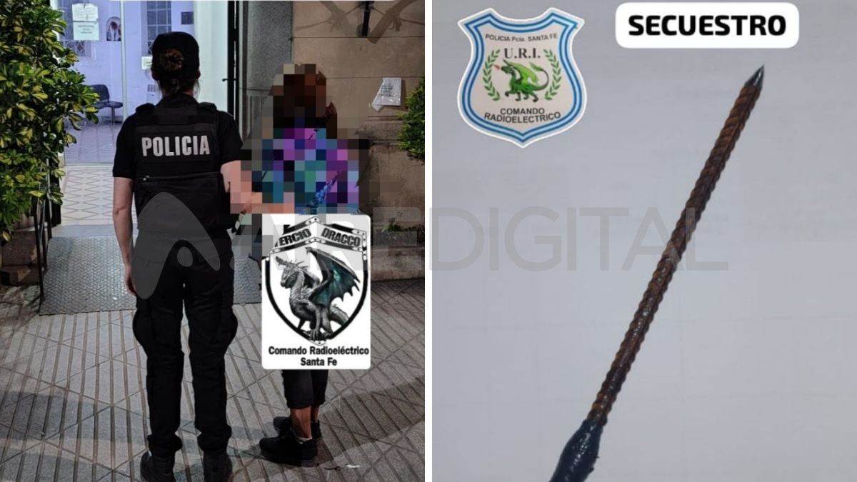 Barrio Los Hornos: una mujer detenida cuando andaba con un arma blanca.