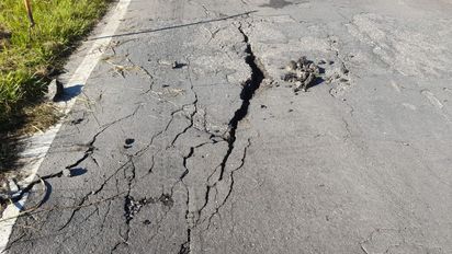 Continúa el corte total en la Ruta Provincial 1 por el hundimiento de una alcantarilla: 