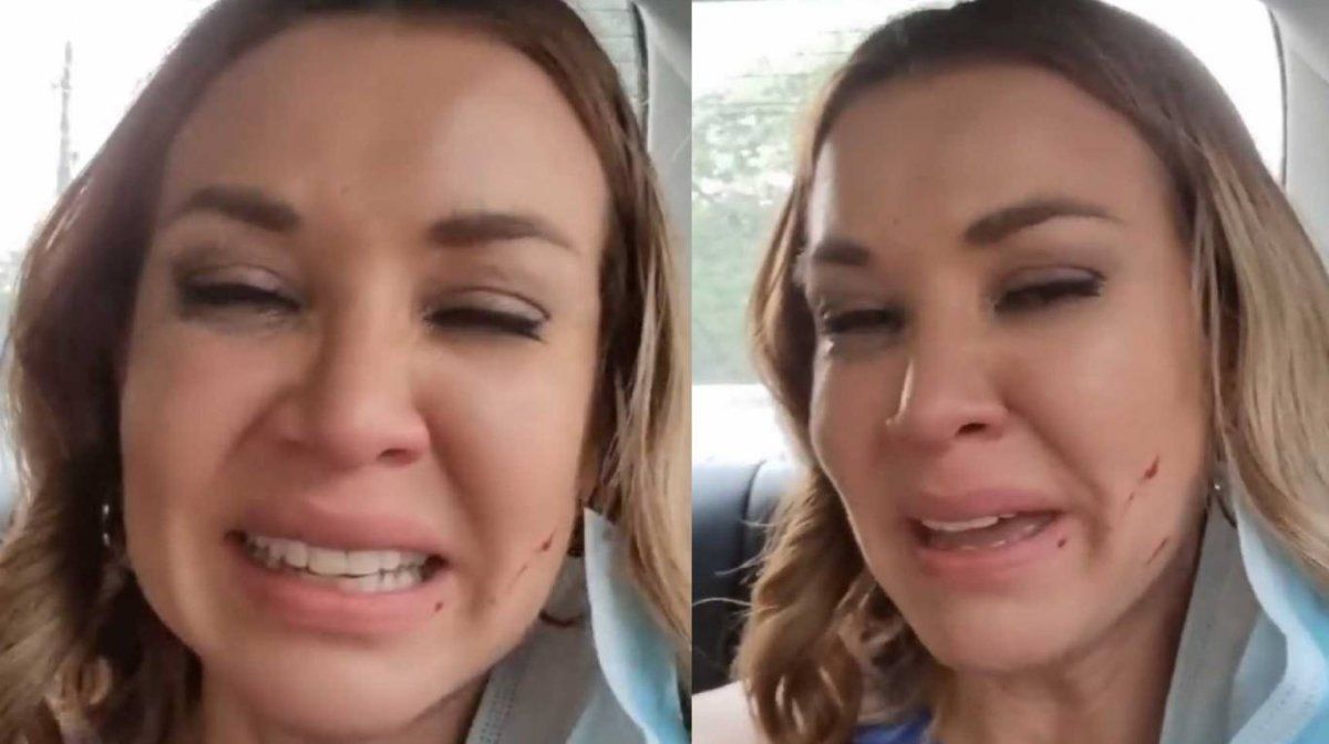 Dallys Ferreira no pudo contener el llanto tras el violento episodio.