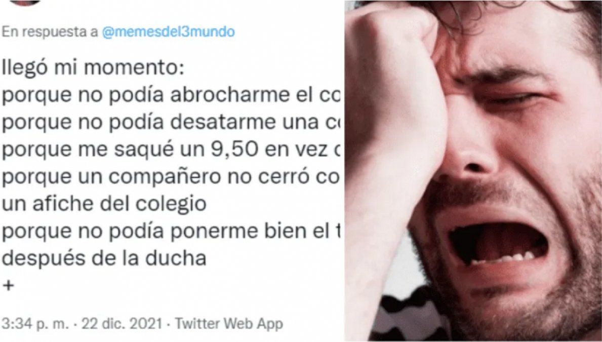 El desopilante hilo de Twitter que cuenta por qué cosas llora la gente: Porque un sanguchito de miga estaba muy rico.