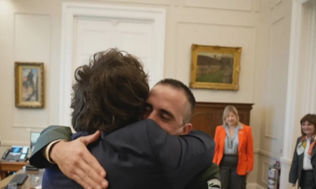 Javier Milei finalmente se encontró con Nahuel Gallo Javier Milei finalmente se encontró con Nahuel Gallo