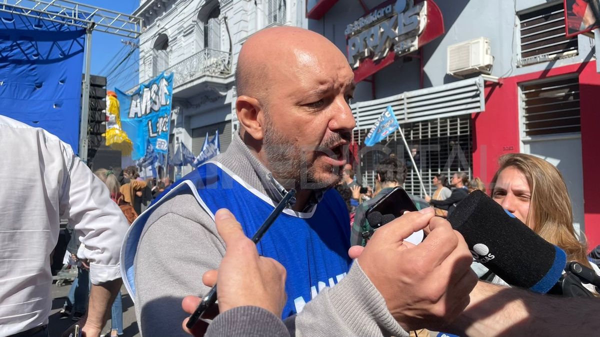 El secretario general de Amsafé, Rodrigo Alonso, rechazó el descuento de los días no trabajados a los docentes.