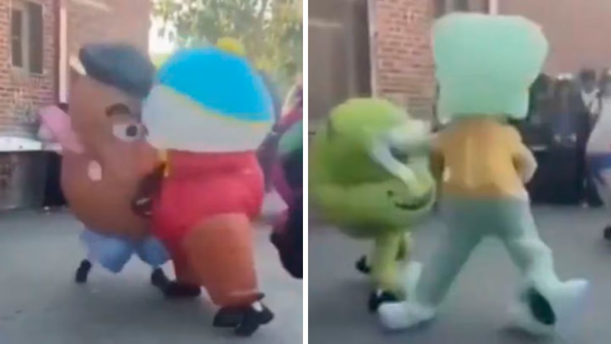 Una pelea entre muñecos de distintas caricaturas se volvió viral.