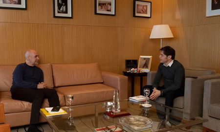 El jefe de Gobierno porteño, Horacio Rodríguez Larreta reunido con el gobernador bonaerense, Axel Kicillof. El jefe de Gobierno porteño, Horacio Rodríguez Larreta reunido con el gobernador bonaerense, Axel Kicillof.