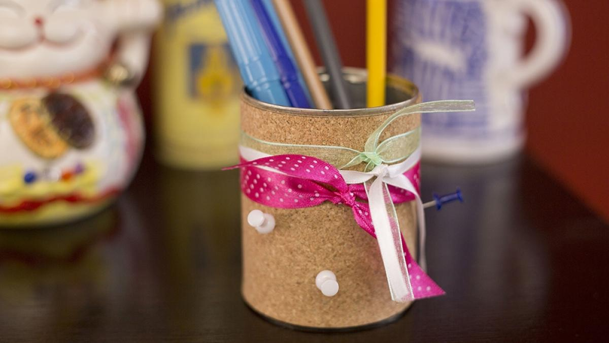 Portalápices para organizar el escritorio.