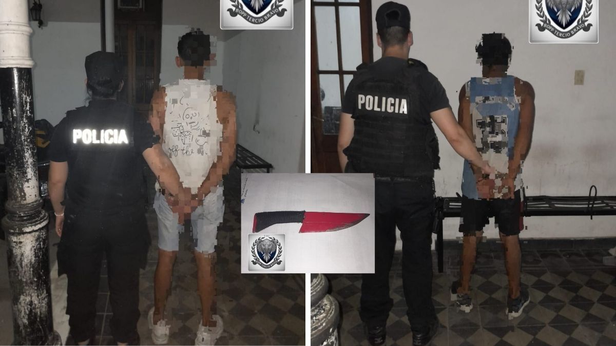 Detuvieron a dos hombres a una cuadra de la plaza Escalante