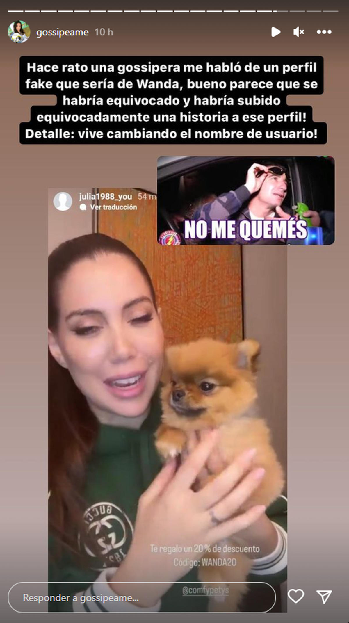 Pochi de @gossipeame reveló que Wanda Nara tiene una cuenta secundaria. Pochi de @gossipeame reveló que Wanda Nara tiene una cuenta secundaria.