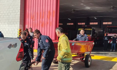 Buscan a una pareja desaparecida en Rojas por el temporal Buscan a una pareja desaparecida en Rojas por el temporal