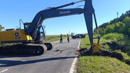 altText(Corte en la Ruta 1: estiman que el tránsito en Colonia Teresa podría normalizarse el jueves)}