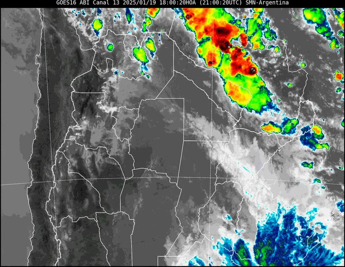 La imagen satelital nos muestra nubosidad dispersa en la provincia de Santa Fe. La imagen satelital nos muestra nubosidad dispersa en la provincia de Santa Fe.