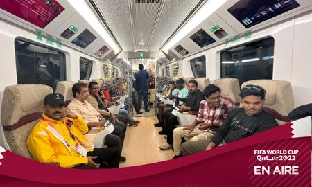 El equipo de AIRE en Qatar muestra un lujoso metro en Doha por dentro.