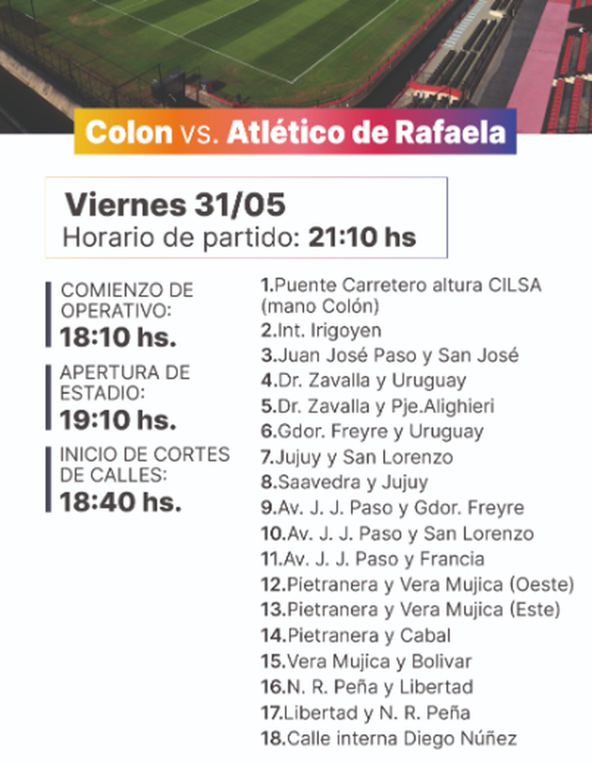 Importante anuncio para los hinchas de Colón a días del partido contra Atlético Rafaela en la Primera Nacional. Importante anuncio para los hinchas de Colón a días del partido contra Atlético Rafaela en la Primera Nacional.