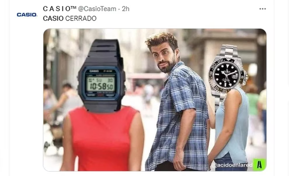 Los mejores memes de Shakira, Gerard Piqué y los relojes Casio.