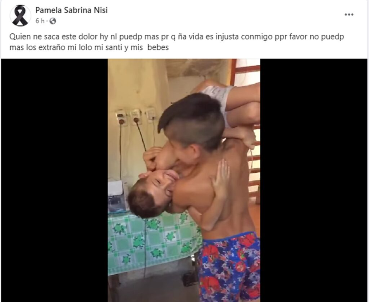 El desconsuelo de la madre de los chicos fallecidos en redes sociales tras el trágico derrumbe.  