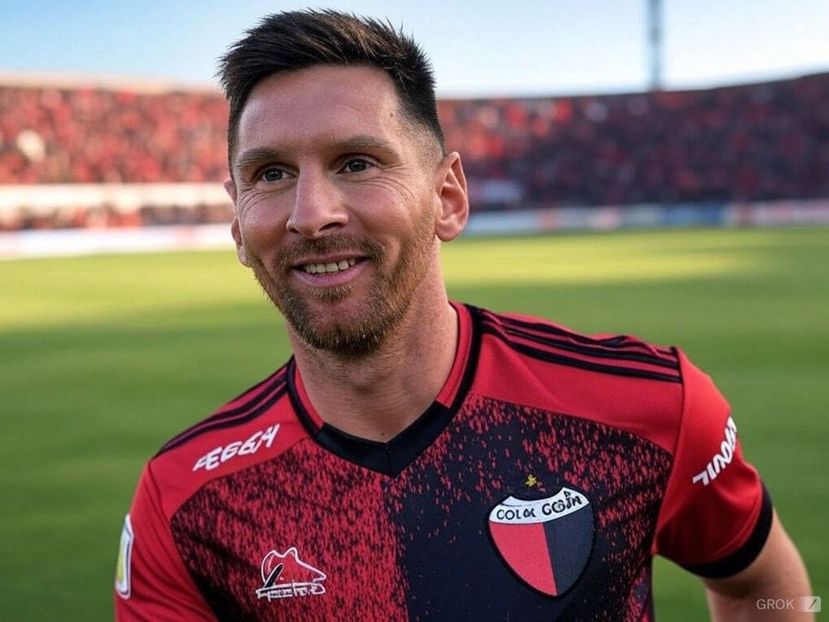 Así se vería Lionel Messi con la camiseta de Colón, según Grok, la IA de X. Así se vería Lionel Messi con la camiseta de Colón, según Grok, la IA de X.