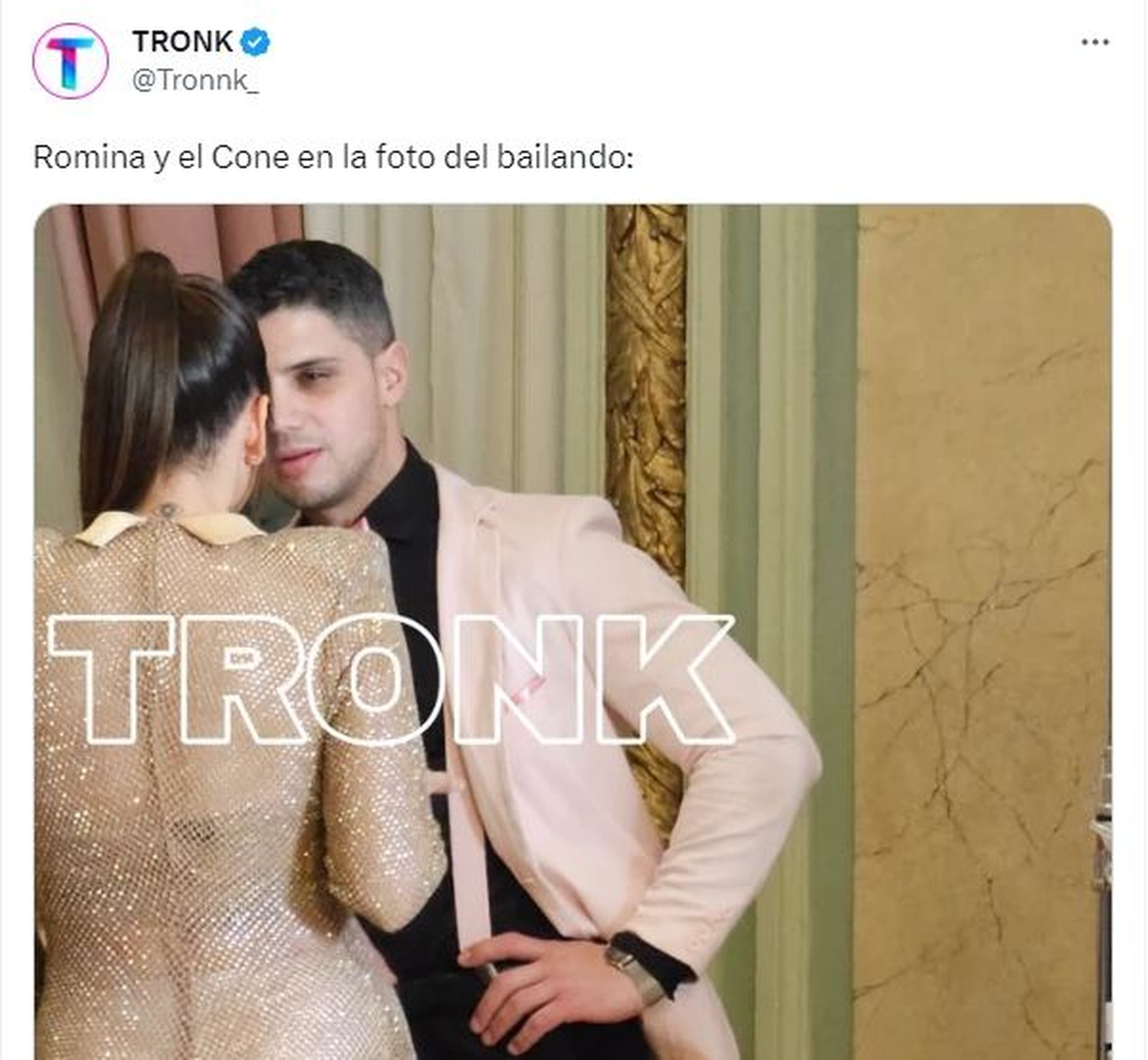 La foto de Romina y Conejo Quiroga fue publicada por una cuenta de Twitter. La foto de Romina y Conejo Quiroga fue publicada por una cuenta de Twitter.