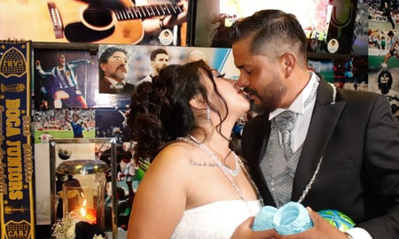 Se celebró la primera boda en la Iglesia maradoniana Se celebró la primera boda en la Iglesia maradoniana