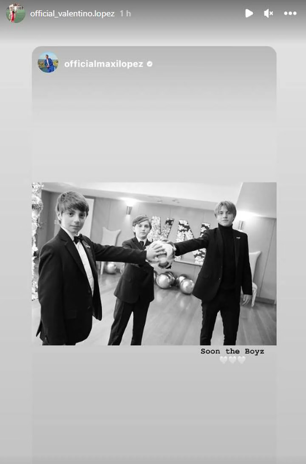 El tierno posteo de Valentino López en medio de la preocupación por la salud de Wanda Nara. El tierno posteo de Valentino López en medio de la preocupación por la salud de Wanda Nara.