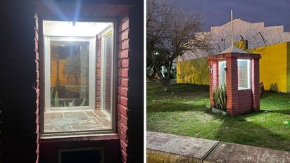Misterio en la ermita del barrio Escalante: el vidrio está roto y el Sagrado Corazón no está más
