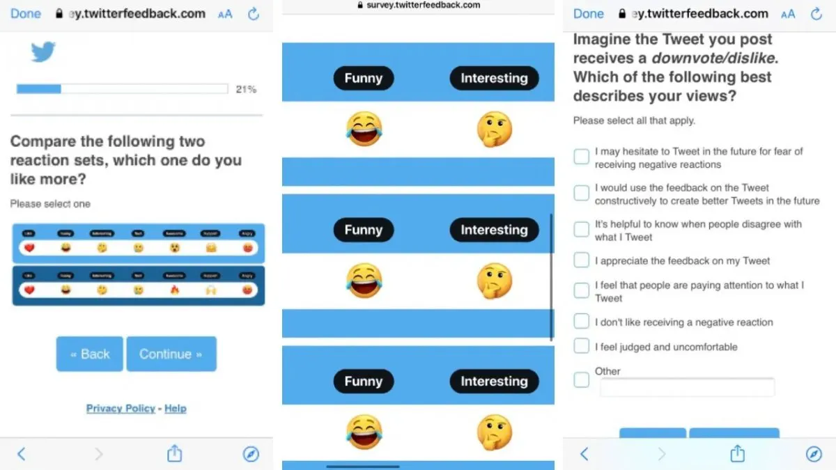 Twitter también estaría por integrar reacciones.