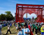 Los argentinos copan el Fan Fest de Kansas City. Los argentinos copan el Fan Fest de Kansas City.