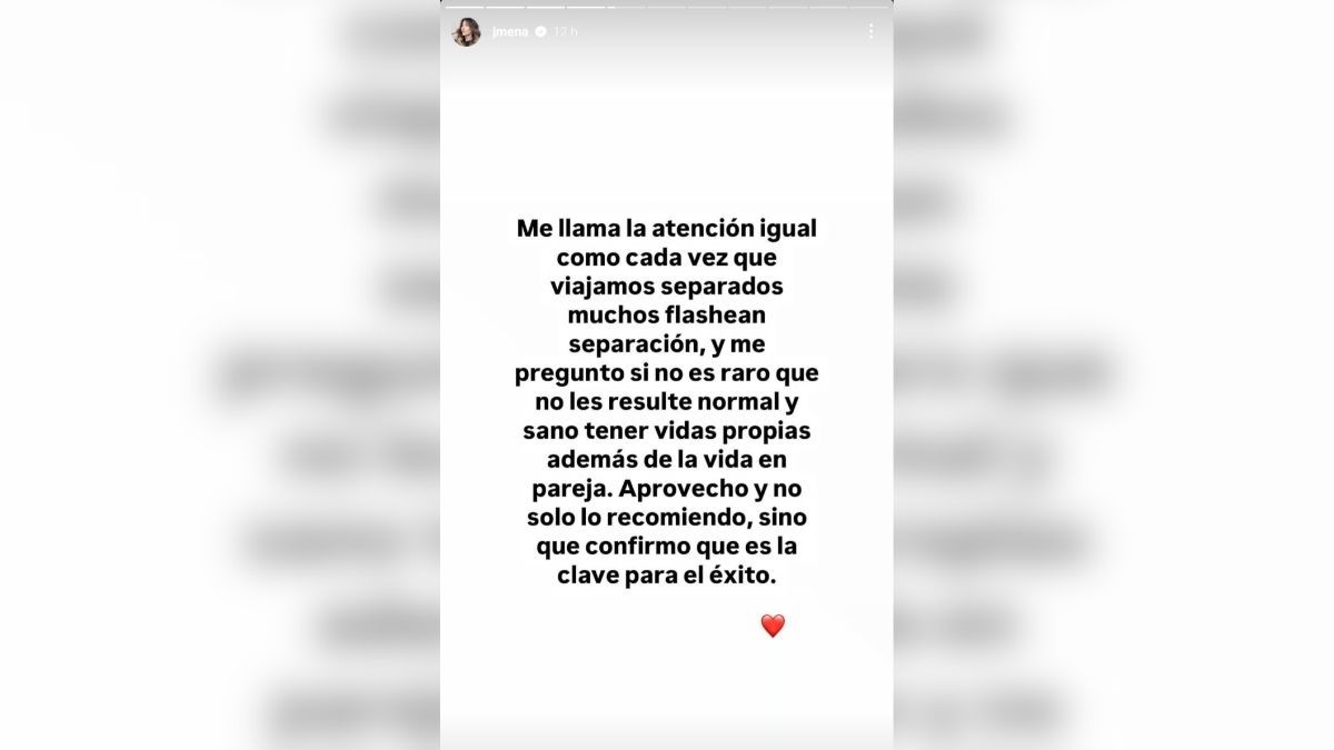 Jimena Barón habló tras los rumores de separación. Jimena Barón habló tras los rumores de separación.