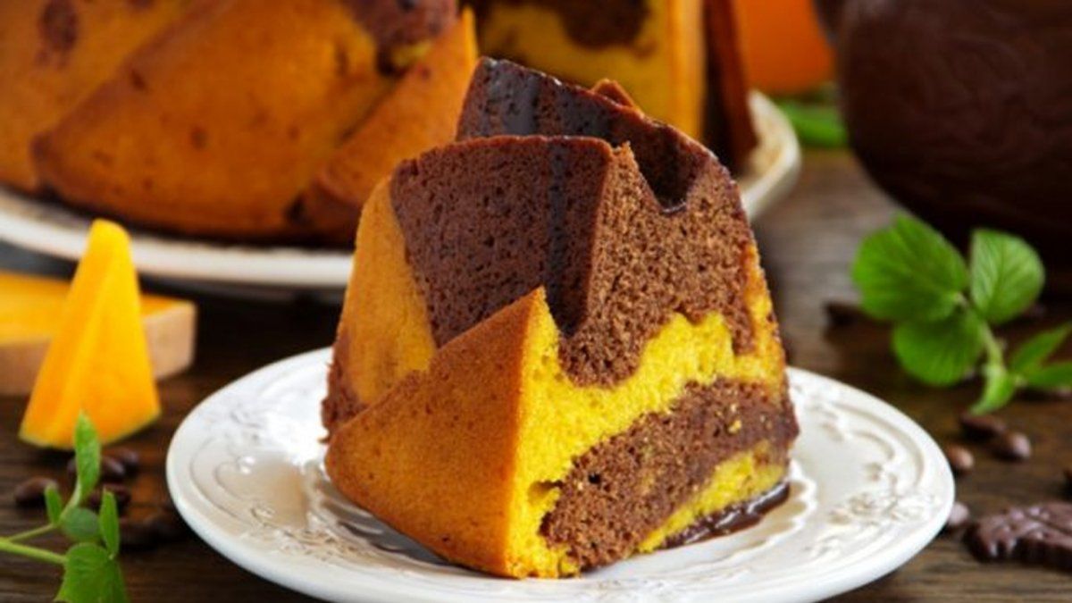 Bizcochuelo de chocolate y calabaza