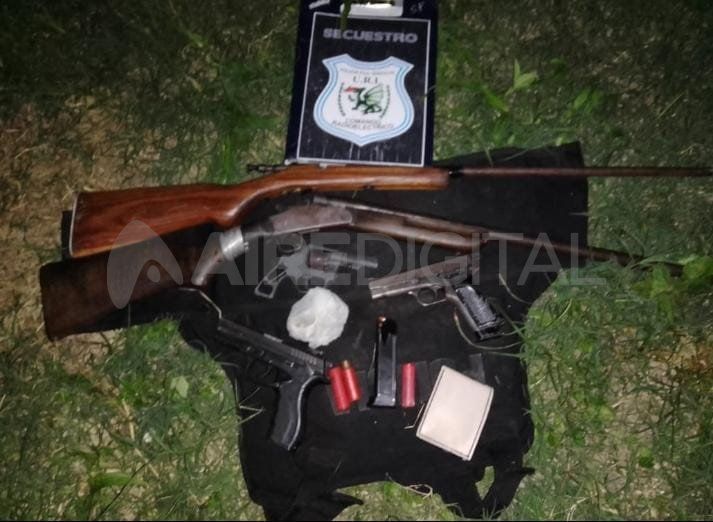 Las armas secuestradas este miércoles.