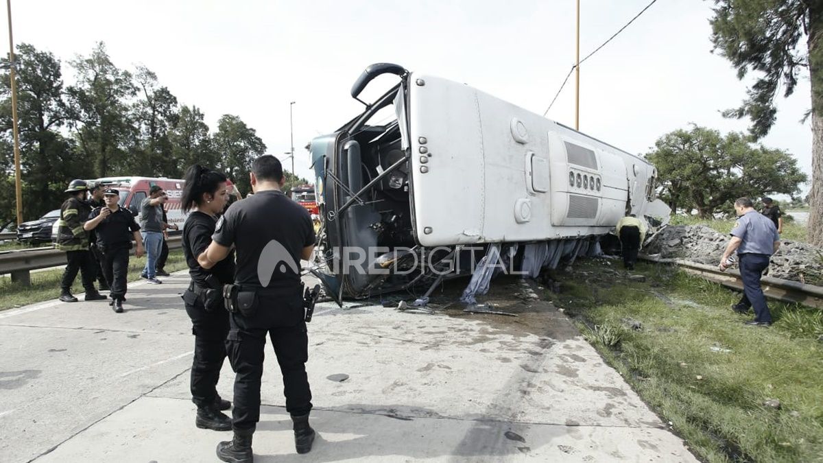 Mediante el registro fotogr&aacute;fico se observa la frenada del micro.&nbsp;