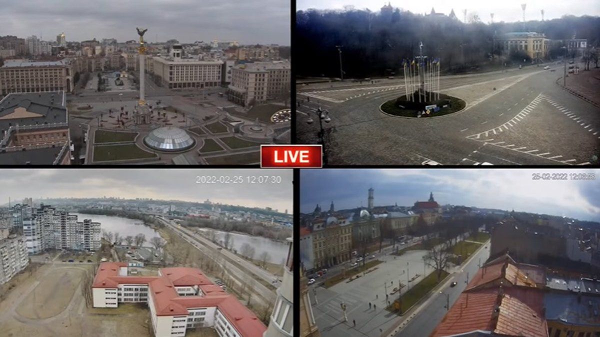 Cámaras en vivo desde Kiev.