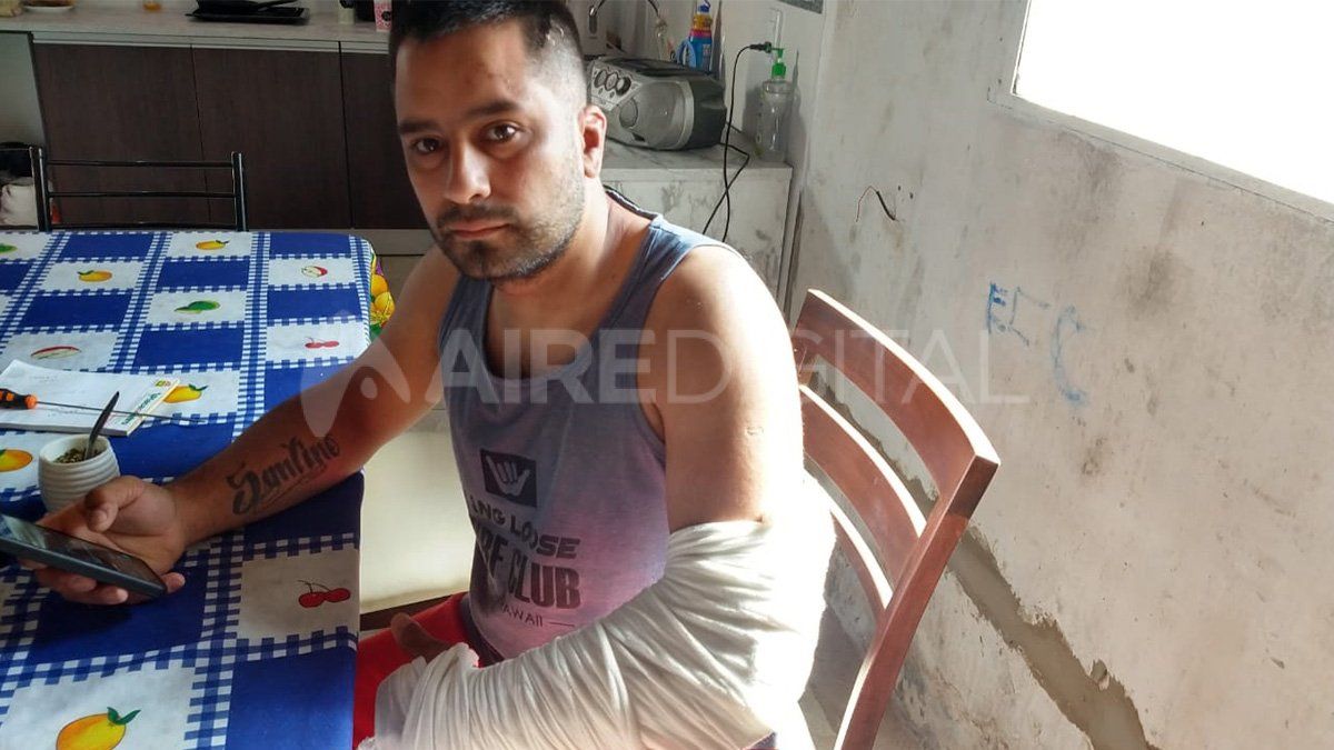 Oscar Grisetti- uno de las tres víctimas de la golpiza en el barrio La Lona