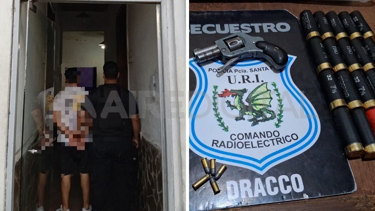 Santa Fe: la Policía detuvo a un hombre con un revólver y cartuchos de diferentes calibres