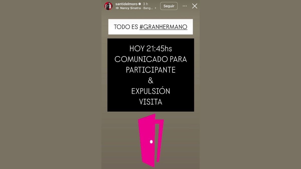 El anuncio que hizo Santiago del Moro. El anuncio que hizo Santiago del Moro.