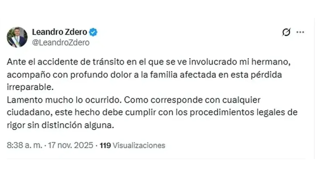 Leandro Zdero habló públicamente. Leandro Zdero habló públicamente.