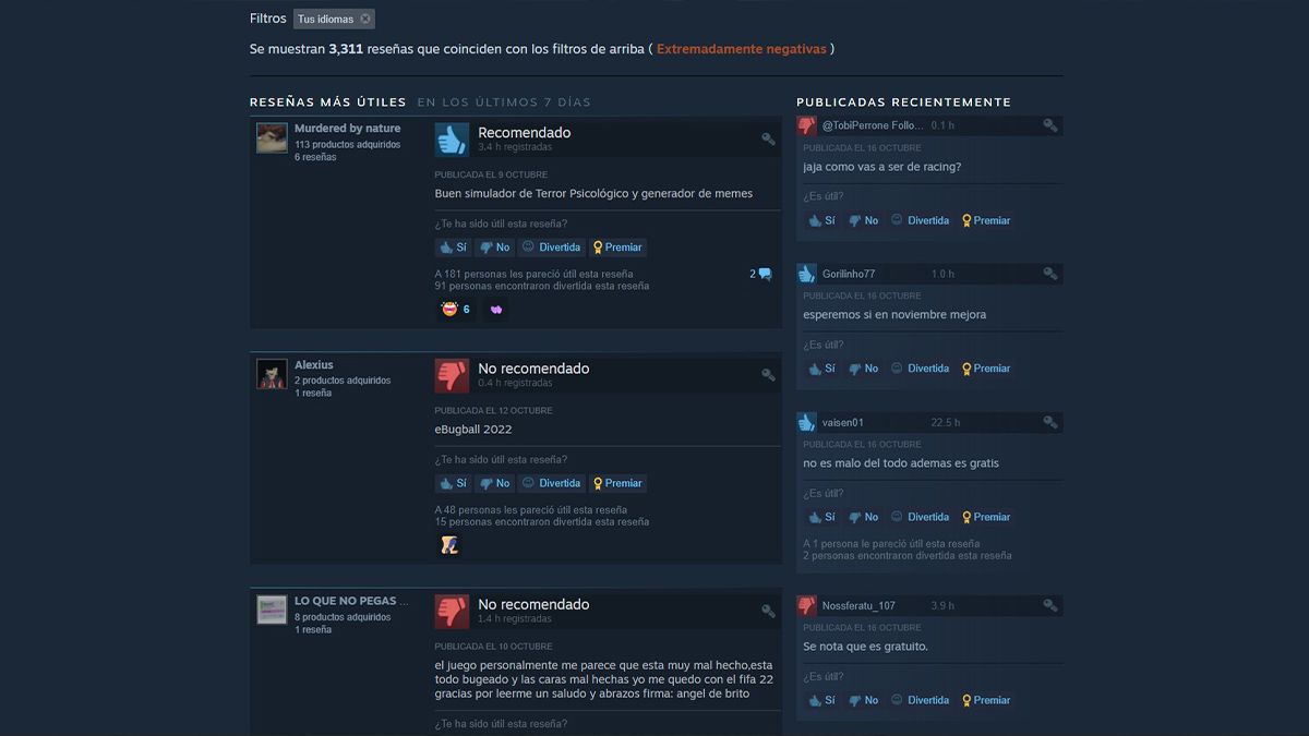 El uso de las redes sociales y la posibilidad de puntuar, inclusivo hacer videos reviews, le da la posibilidad a los usuarios controlar, hoy más que antes, el éxito de un videojuego o su completo fracaso.