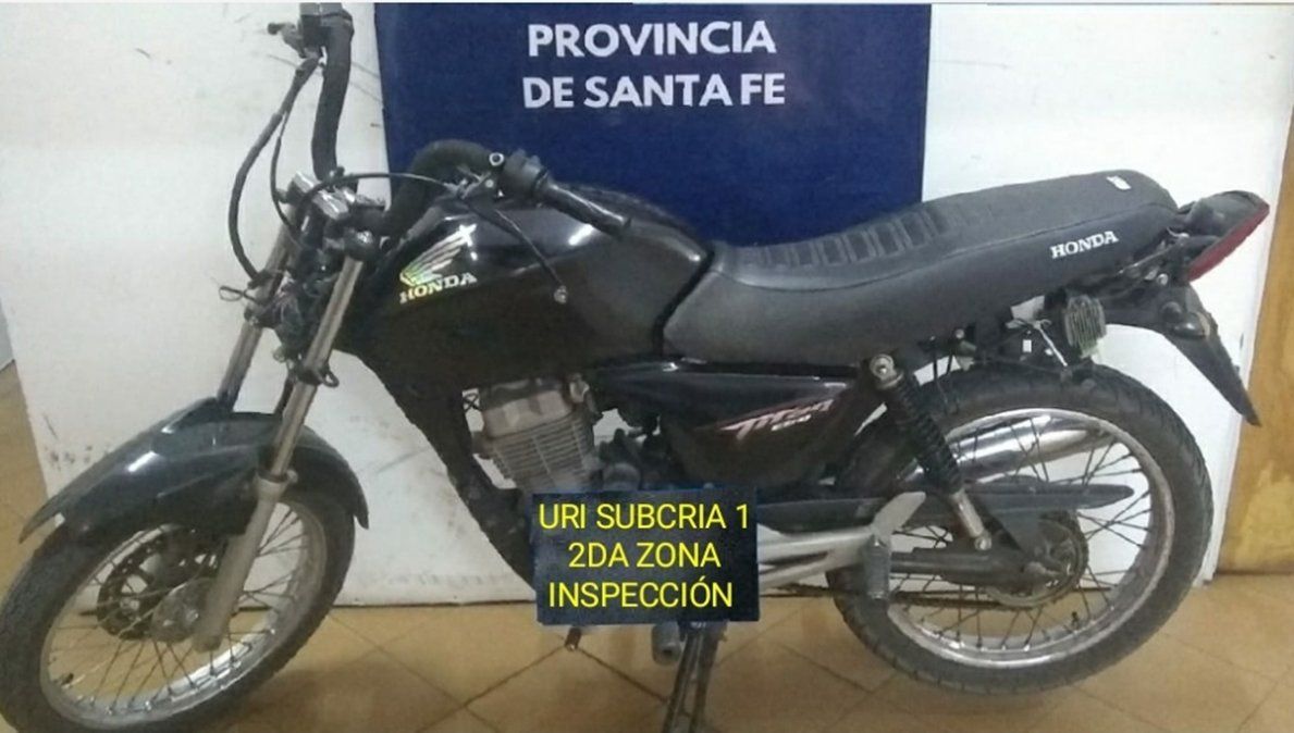 La moto robada fue recuperada días después&nbsp;