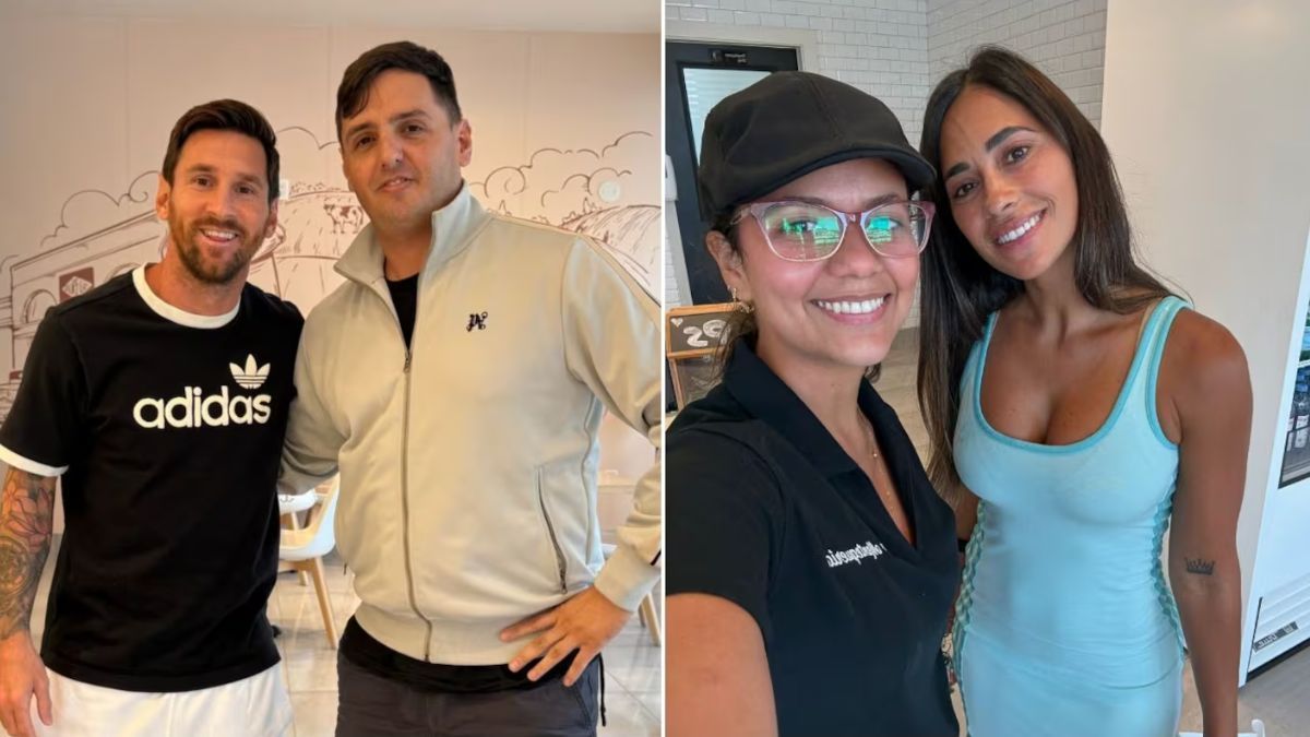 La emoción de la mujer que les vendió medialunas a Leo Messi y Antonela Roccuzzo en Miami (Video y fotos: gentileza La Mantequería). La emoción de la mujer que les vendió medialunas a Leo Messi y Antonela Roccuzzo en Miami (Video y fotos: gentileza La Mantequería).