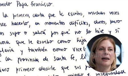 La carta que le escribió Gisela a Scaglia al Papa Francisco. La carta que le escribió Gisela a Scaglia al Papa Francisco.