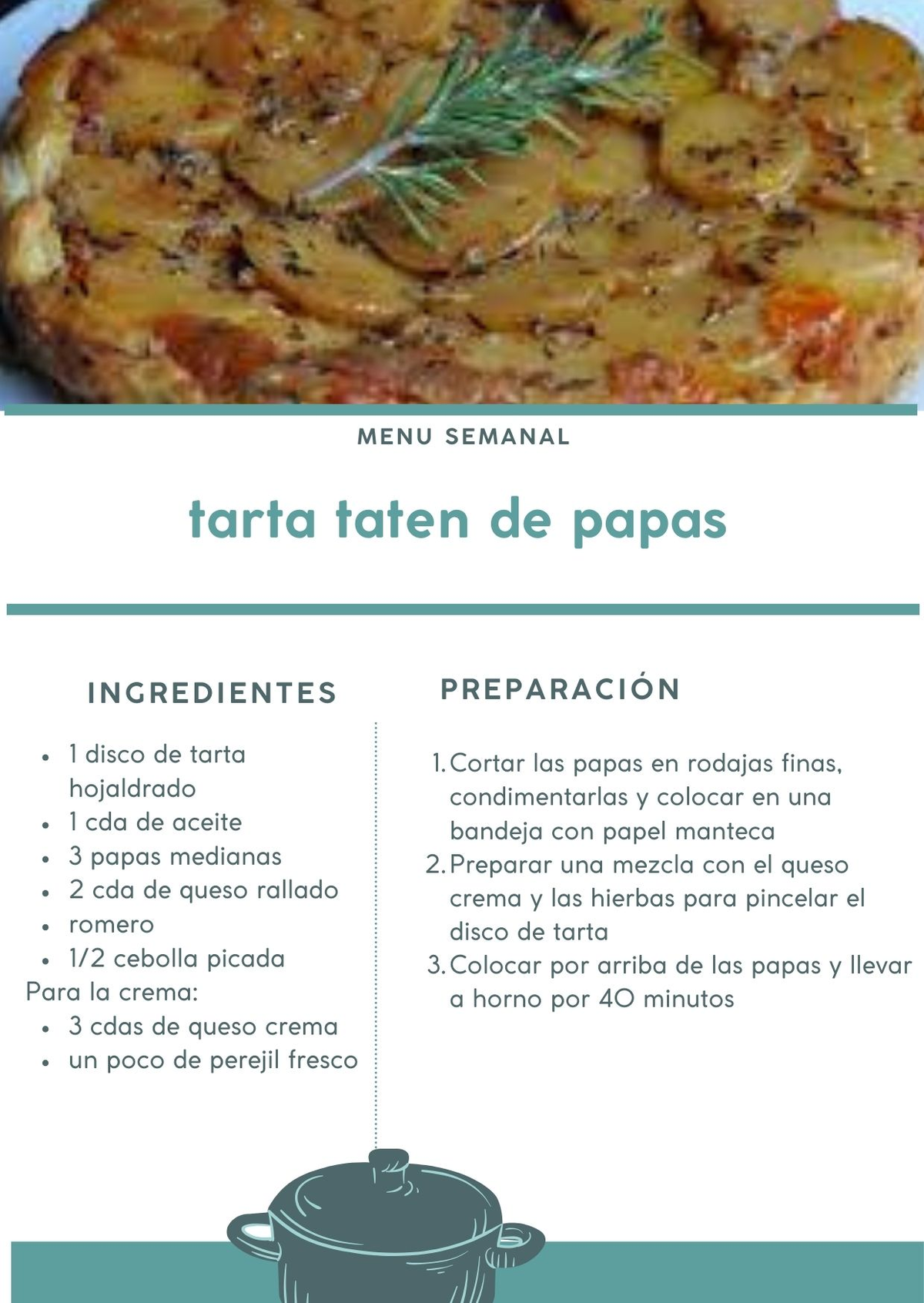 La tarta taten de papas es una opción ideal para hacer con ingredientes que seguramente tenés en casa. La tarta taten de papas es una opción ideal para hacer con ingredientes que seguramente tenés en casa.