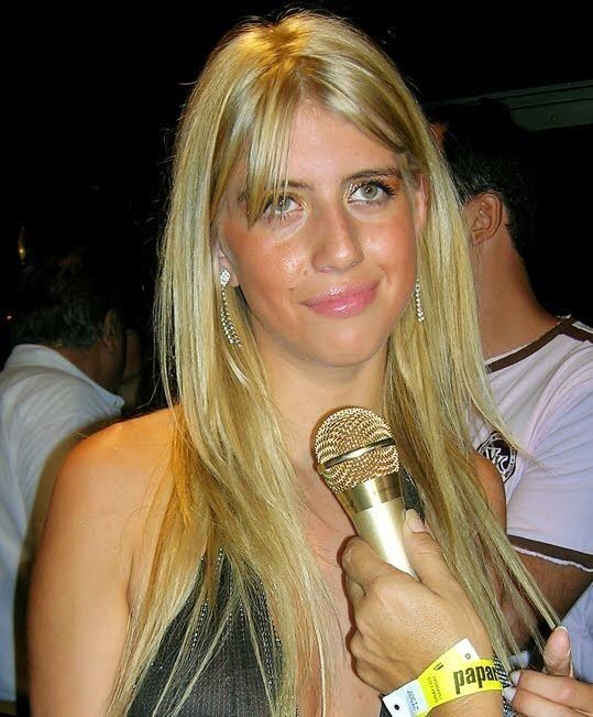 Wanda Nara en sus primeros años en los medios.