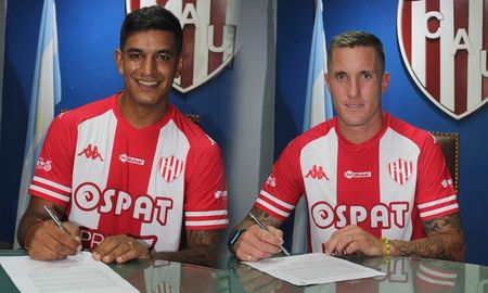 Este lunes, Diego Polenta y Leo Ramos firmaron contrato y se convirtieron en jugadores de Unión.
