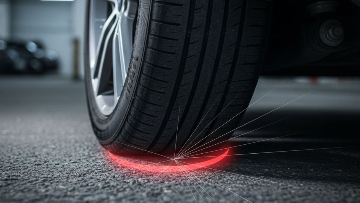 Detalle de las gomas del auto. Detalle de las gomas del auto.