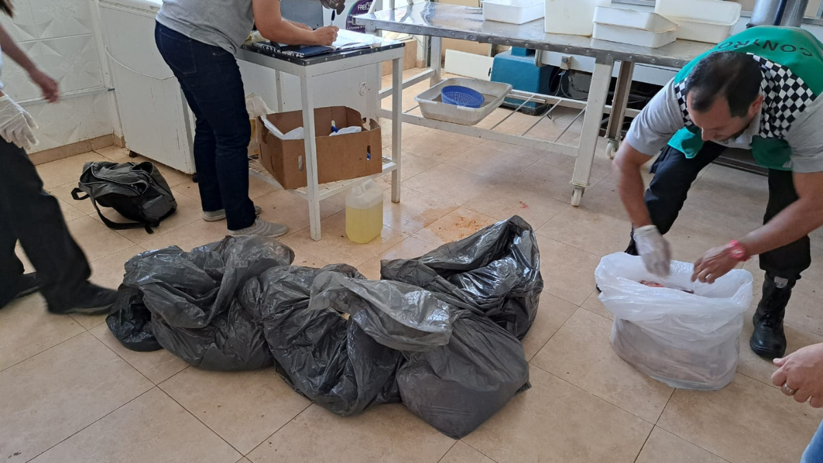 El local tenía achuras exhibidas a temperaturas mayores a las adecuadas.