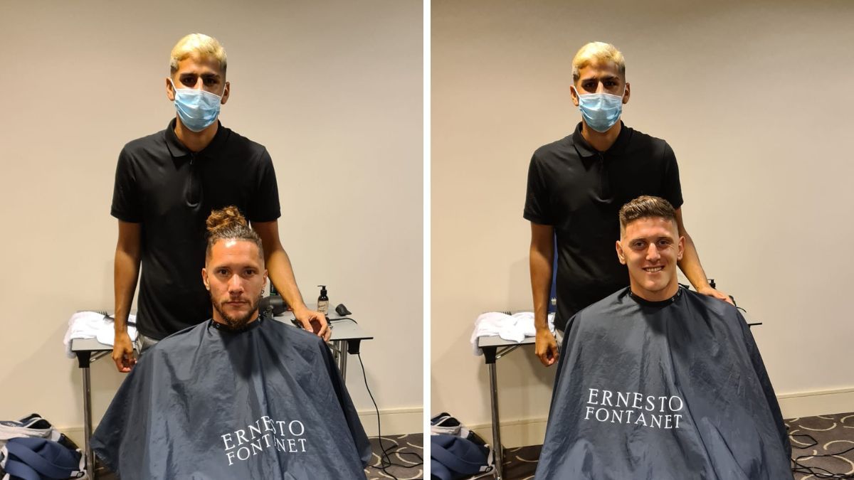 Jeremías Ledesma y Adolfo Gaich fueron algunos de los jugadores argentinos que pasaron por la barbería de Ernesto Fontanet en España.