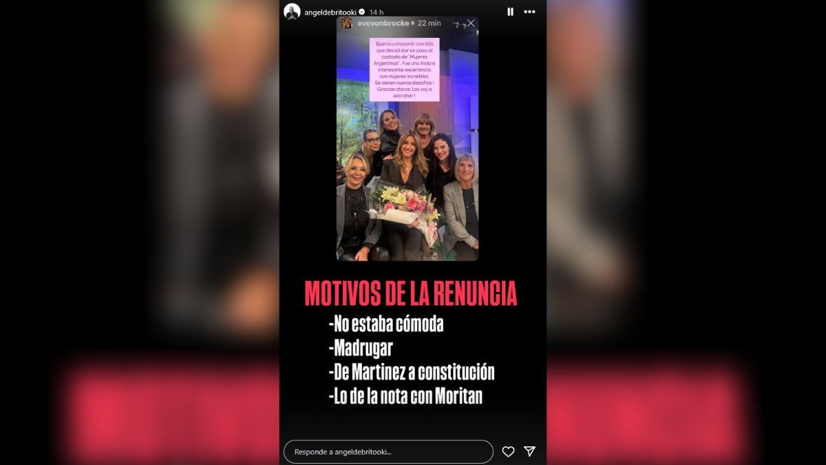 Ángel de Brito reveló los motivos detrás de la renuncia de Evelyn Von Brocke. Ángel de Brito reveló los motivos detrás de la renuncia de Evelyn Von Brocke. 