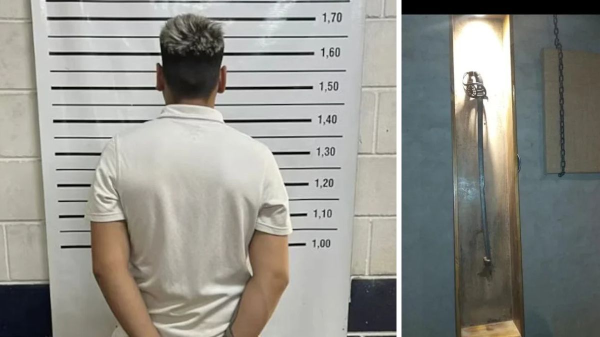 Un hombre fue detenido acusado de integrar la banda que robó un sable histórico de 1898 a principios de enero de 2026.