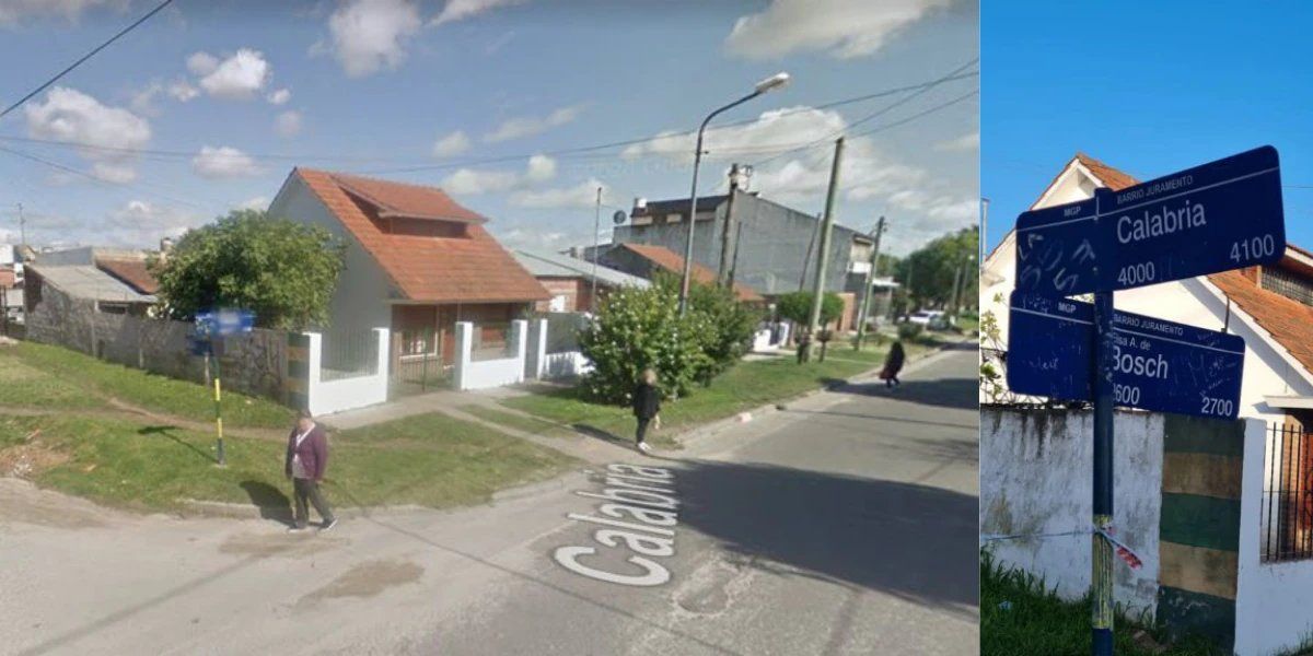 Bosch y Calabria, Barrio Juramento. El lugar donde el hermano con "celos" asesinó a Taborda