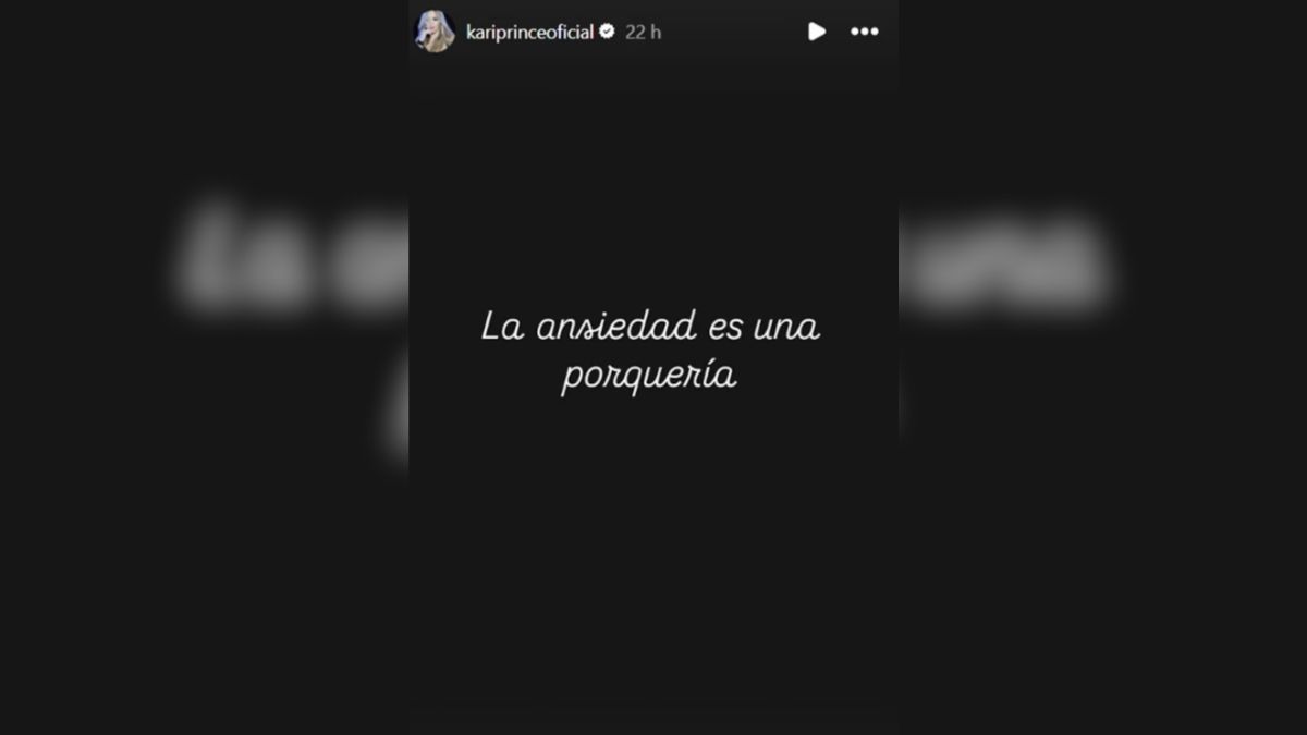 El llamativo posteo de Karina La Princesita en Instagram. El llamativo posteo de Karina La Princesita en Instagram.